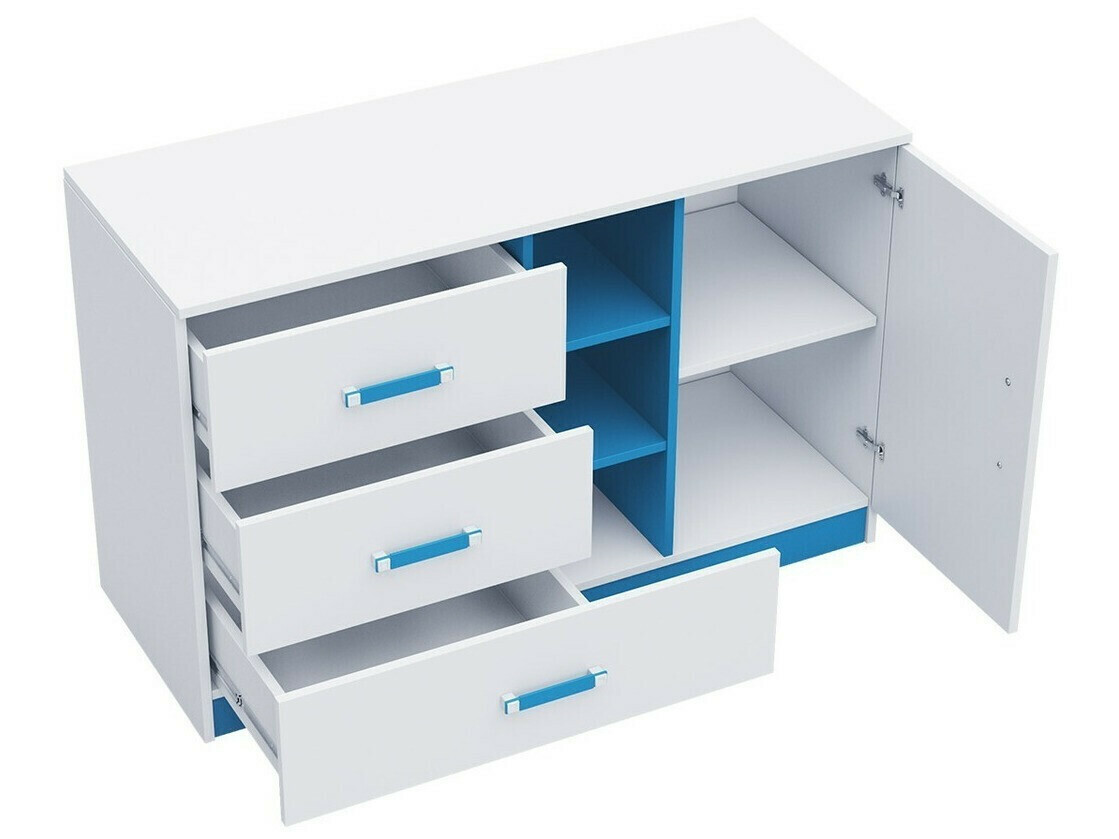 Komplet pohištva za otroško sobo Lorlare 119 (Bela + Siva)