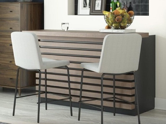 Srednje visok barski stol Tulsa 209 (Siva + Črna)