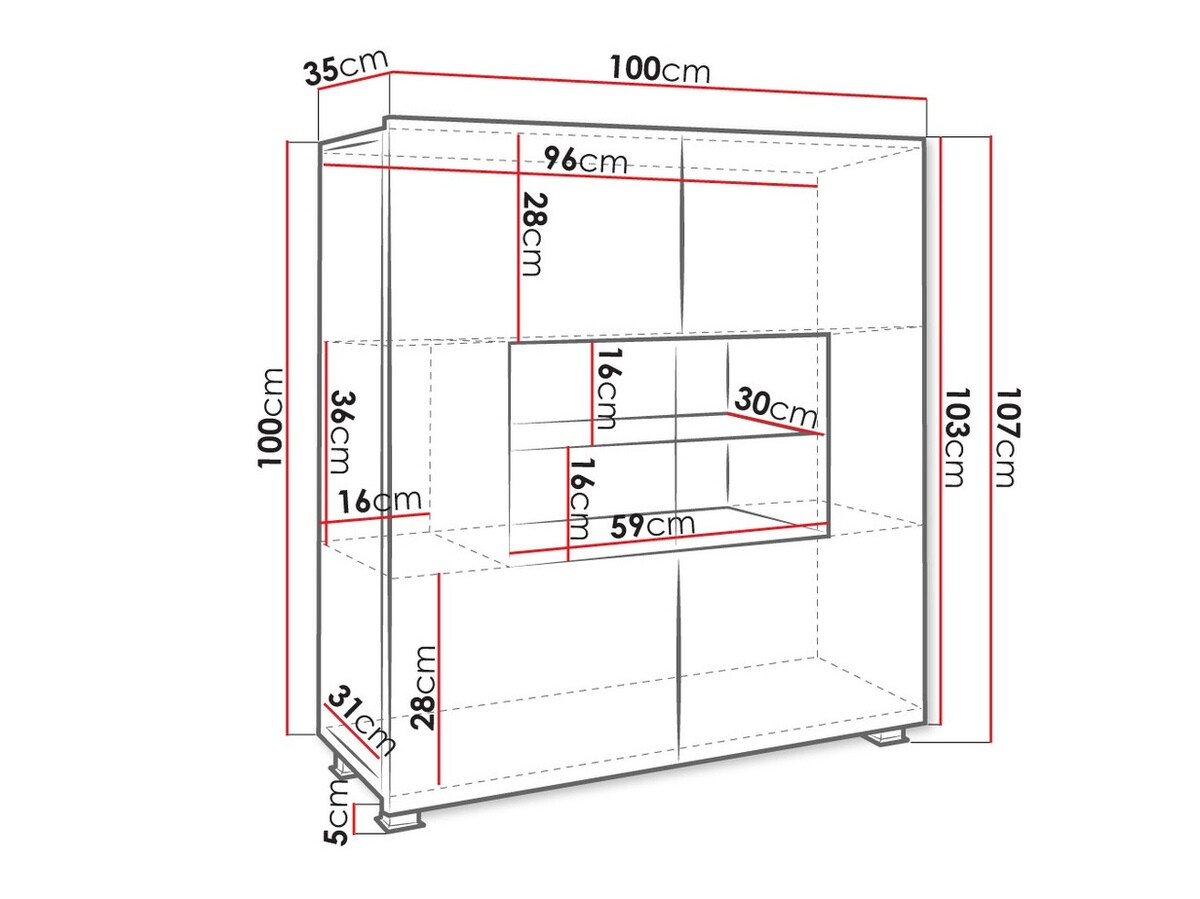 Omarica Tivdalu 100 (Črna + Sijaj črna)