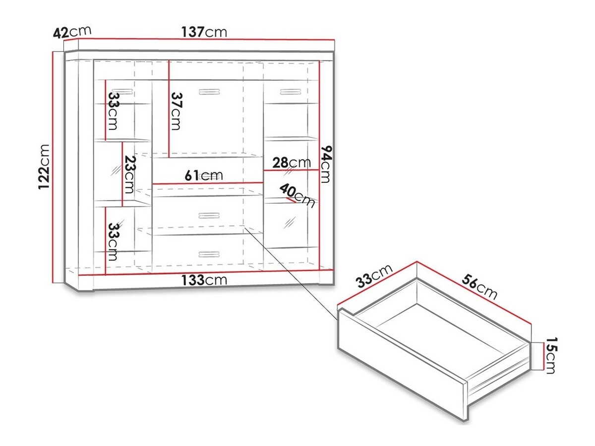Komoda Serfeno 105 (Craft bela)