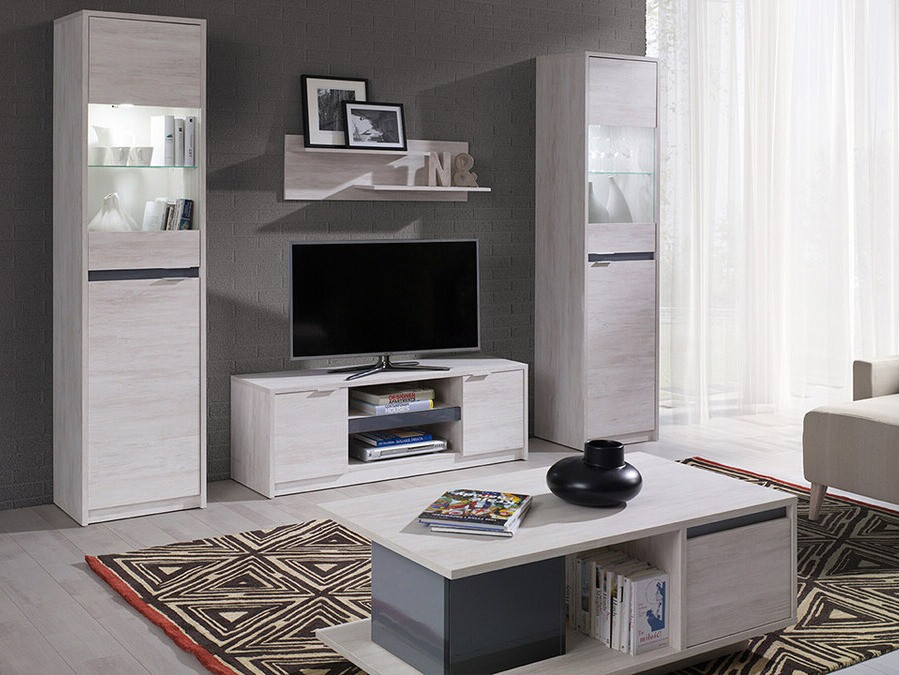 Regal Fivelbo 113 (Monastery hrast + Sijaj črna)