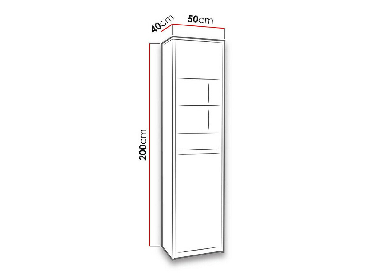 Regal Fivelbo 113 (Monastery hrast + Sijaj črna)