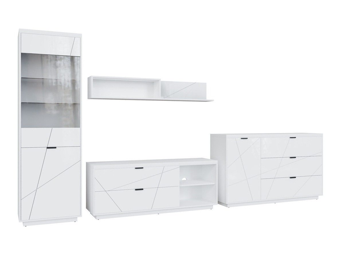 Dnevni prostor Fivale 114 (Sijaj bela + Bela)