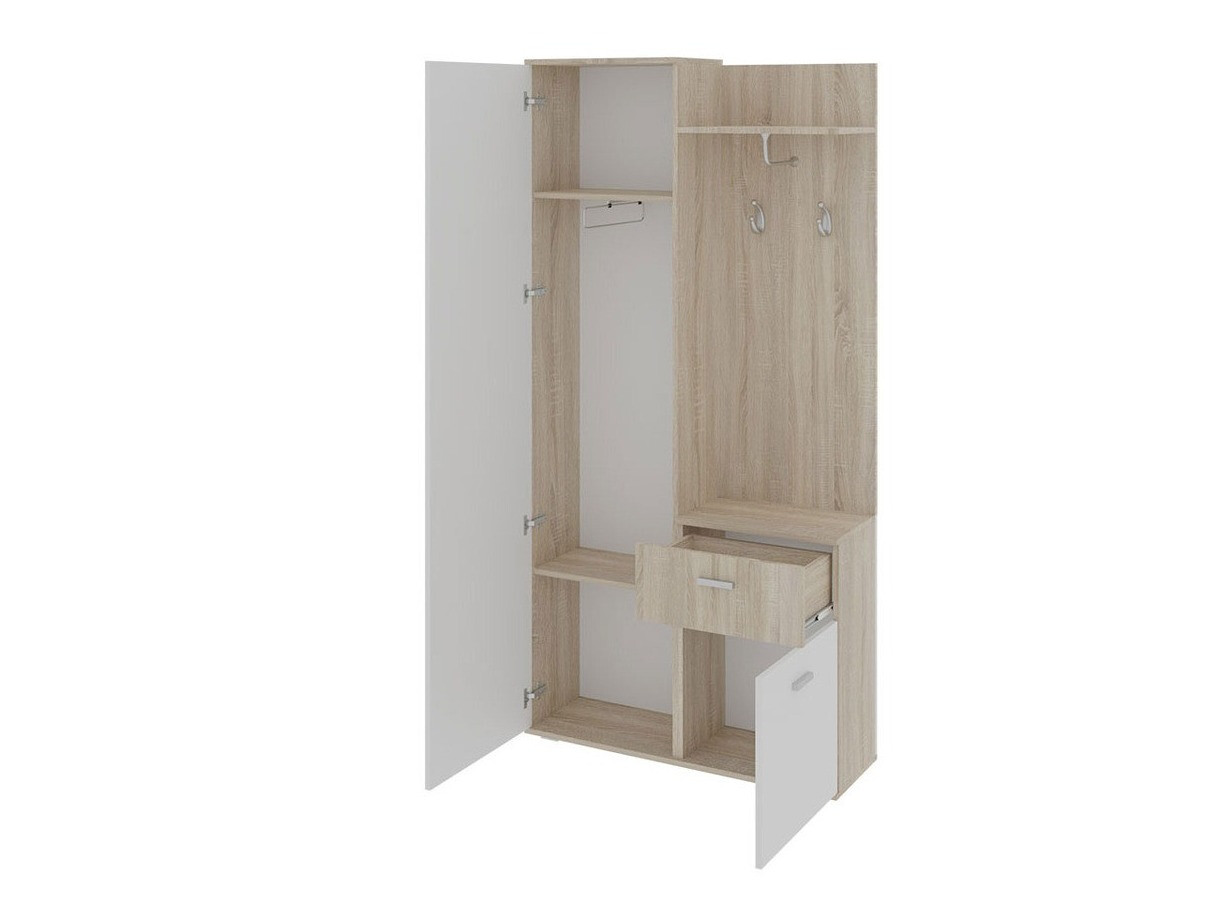 Komplet za predsobo Stanton 103 (Sonoma hrast + Bela)