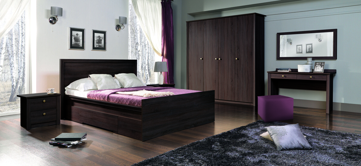 Garderobna omara Murrieta 133 (Temni Sonoma hrast)