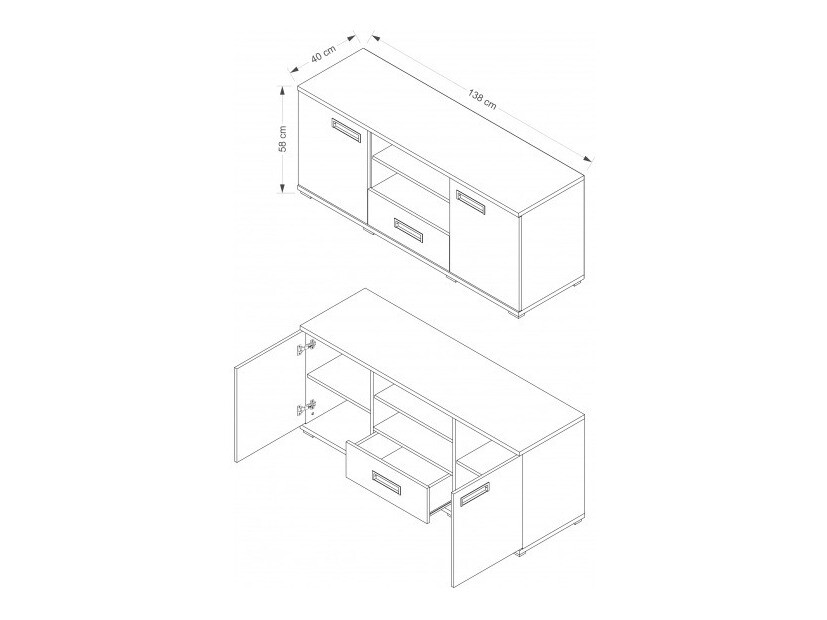 TV-omarica Elicavo 102 (Sonoma hrast)