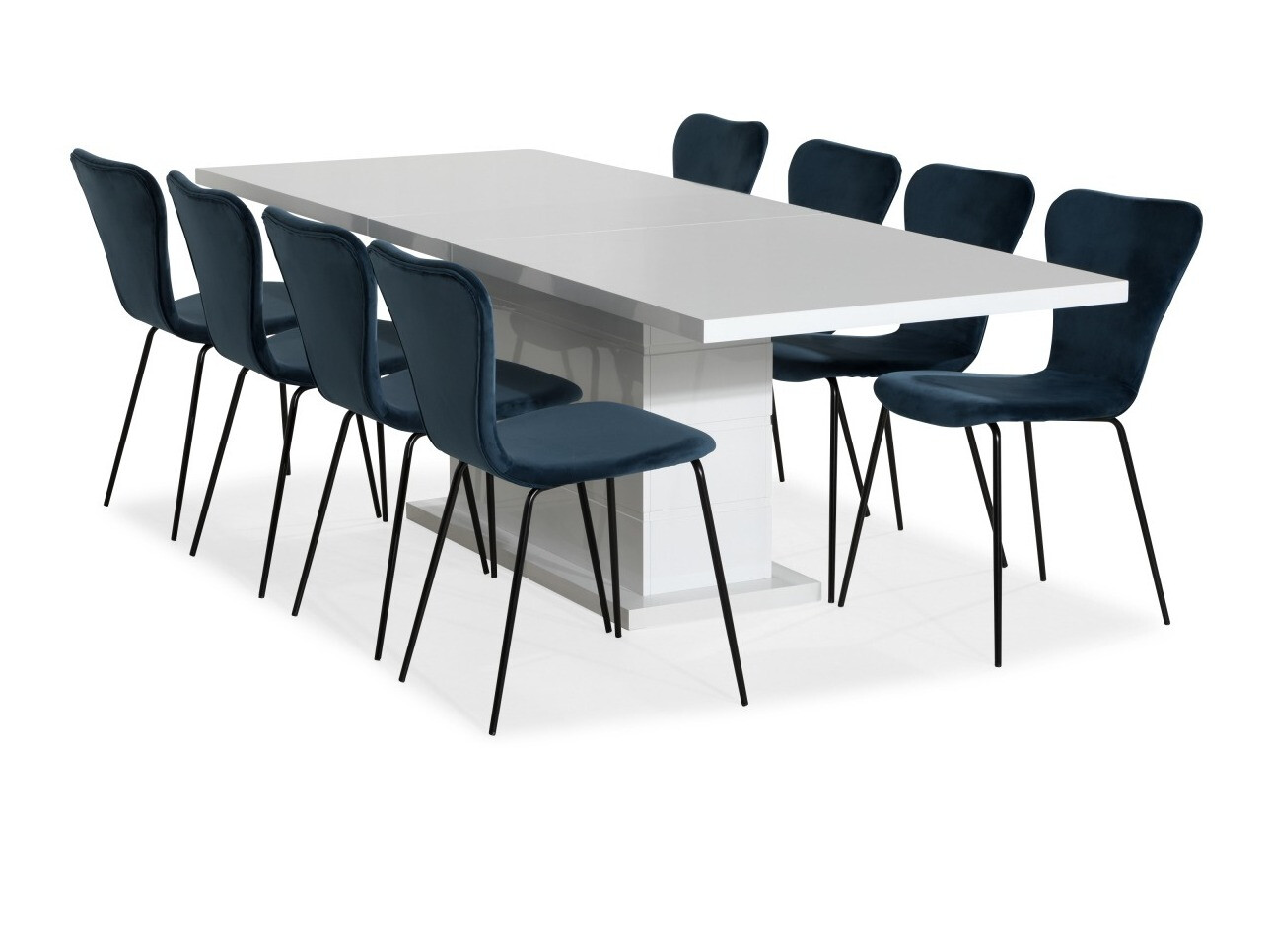 Jedilniški komplet Scandinavian Choice 765 (Modra + Črna)