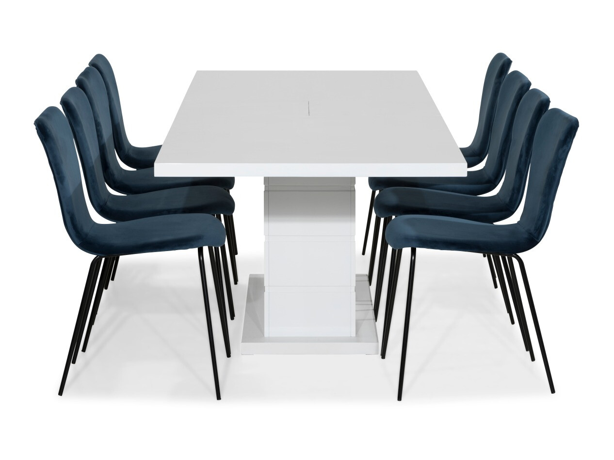 Jedilniški komplet Scandinavian Choice 765 (Modra + Črna)