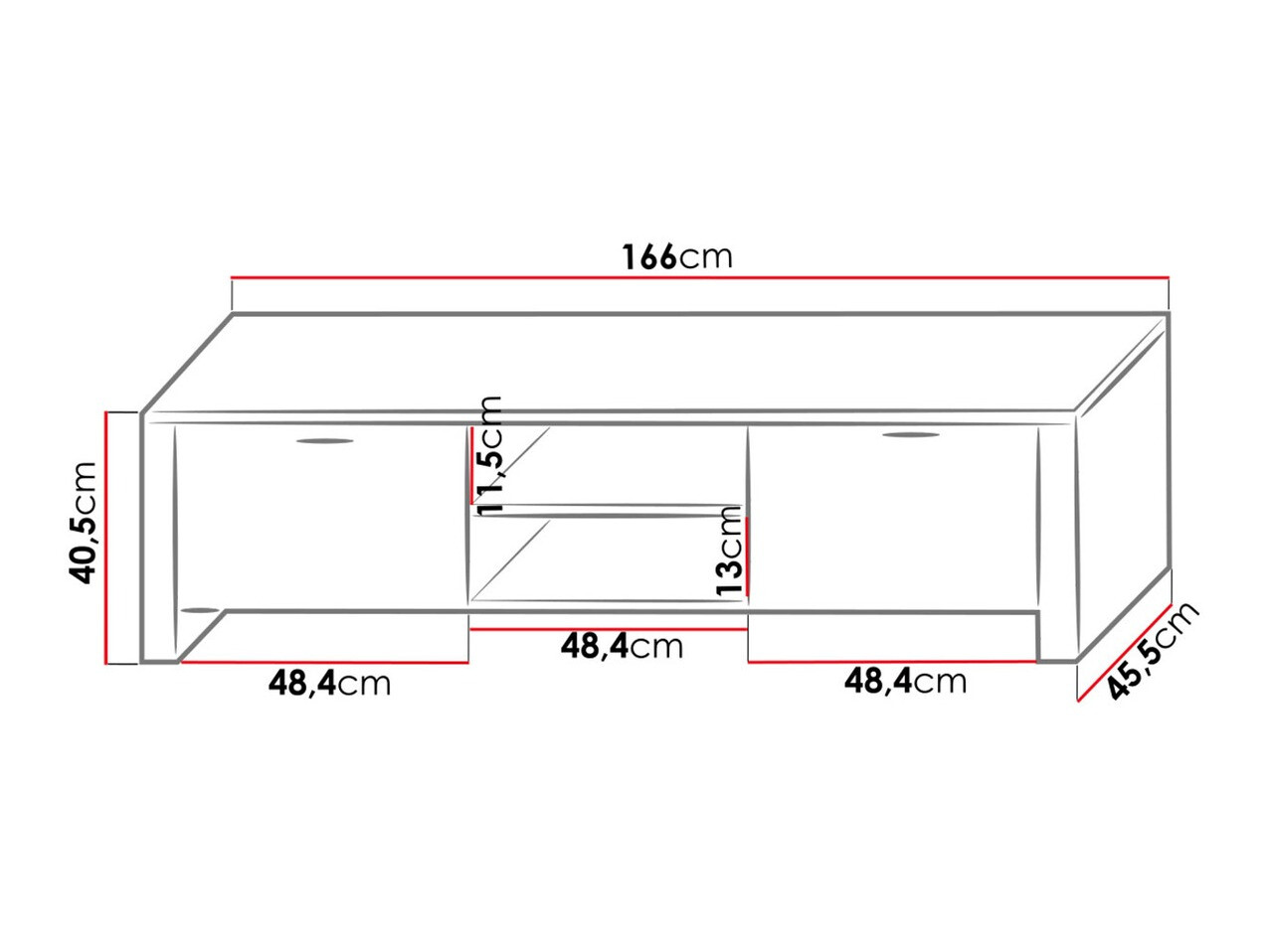 TV-omarica Nashville 104 (Bela + Sijaj bela)