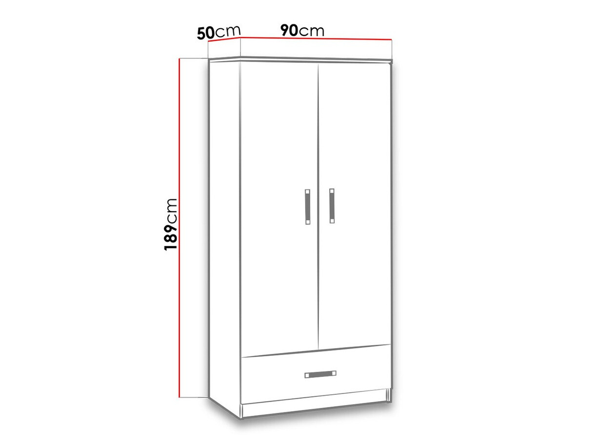 Garderobna omara Lorlare 110 (Bela + Siva)
