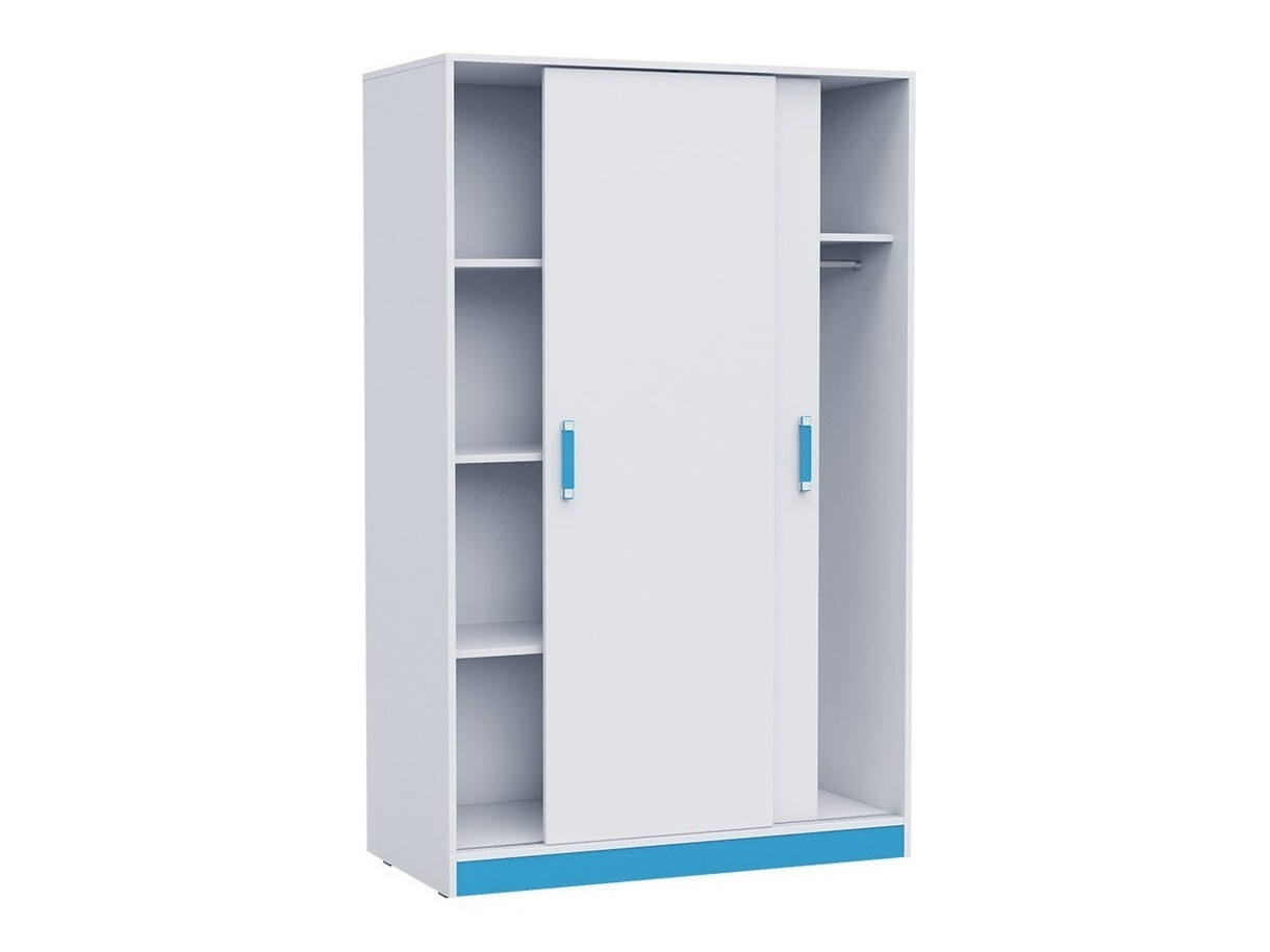 Garderobna omara Lorlare 115 (Bela + Turkizna)