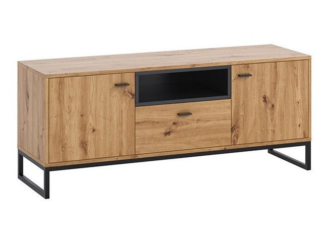 TV-omarica Baltesi 102 (Artisan hrast + Črna)