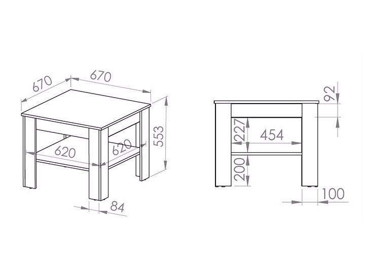 Klubska mizica Alcala 124