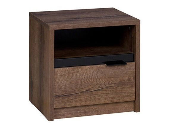 Komplet za predsobo Fivelbo 118 (Monastery hrast + Sijaj črna)