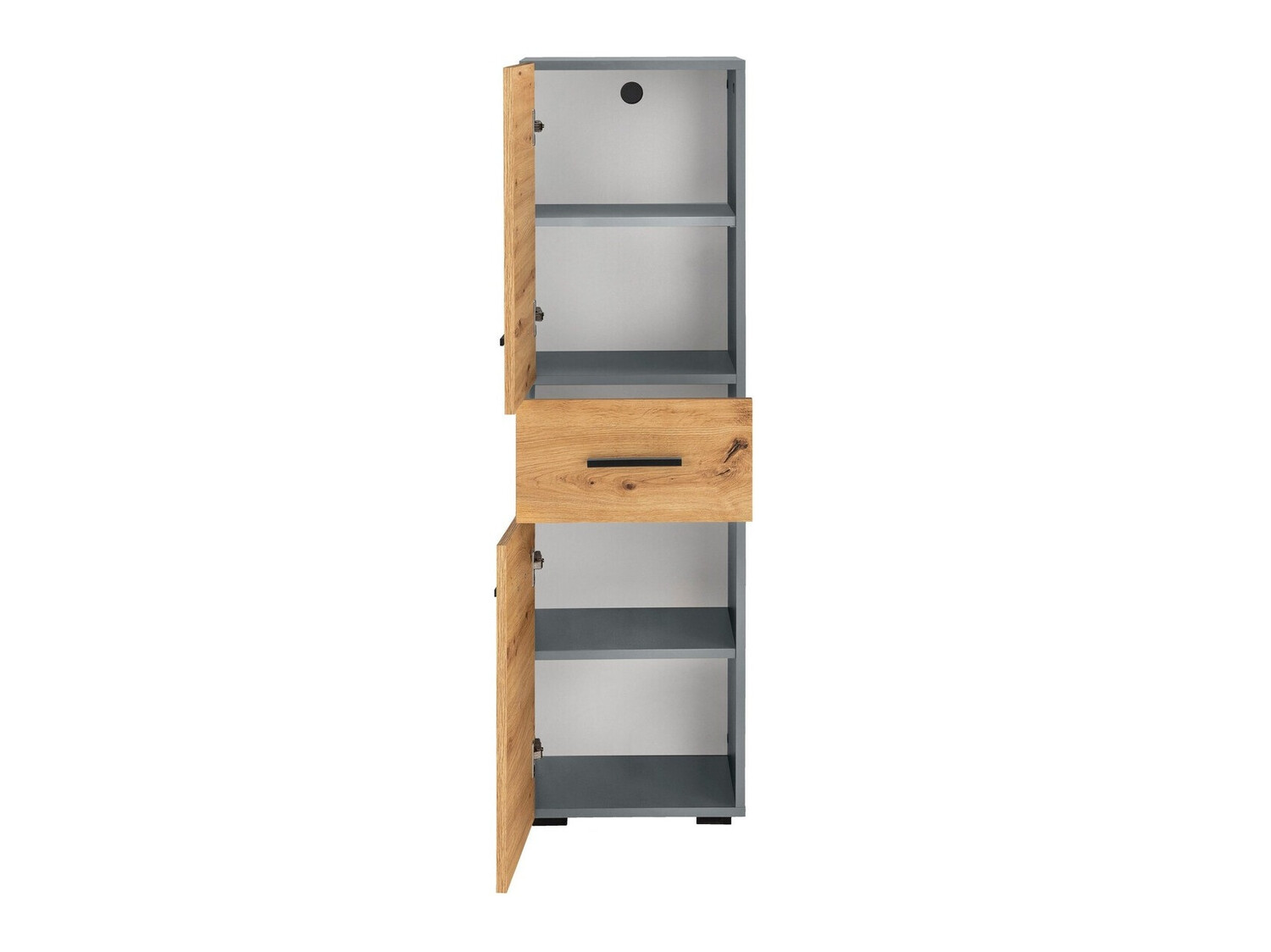 Prostostoječa Kopalniška omarica Larlori 102 (Antracit + Hrast)