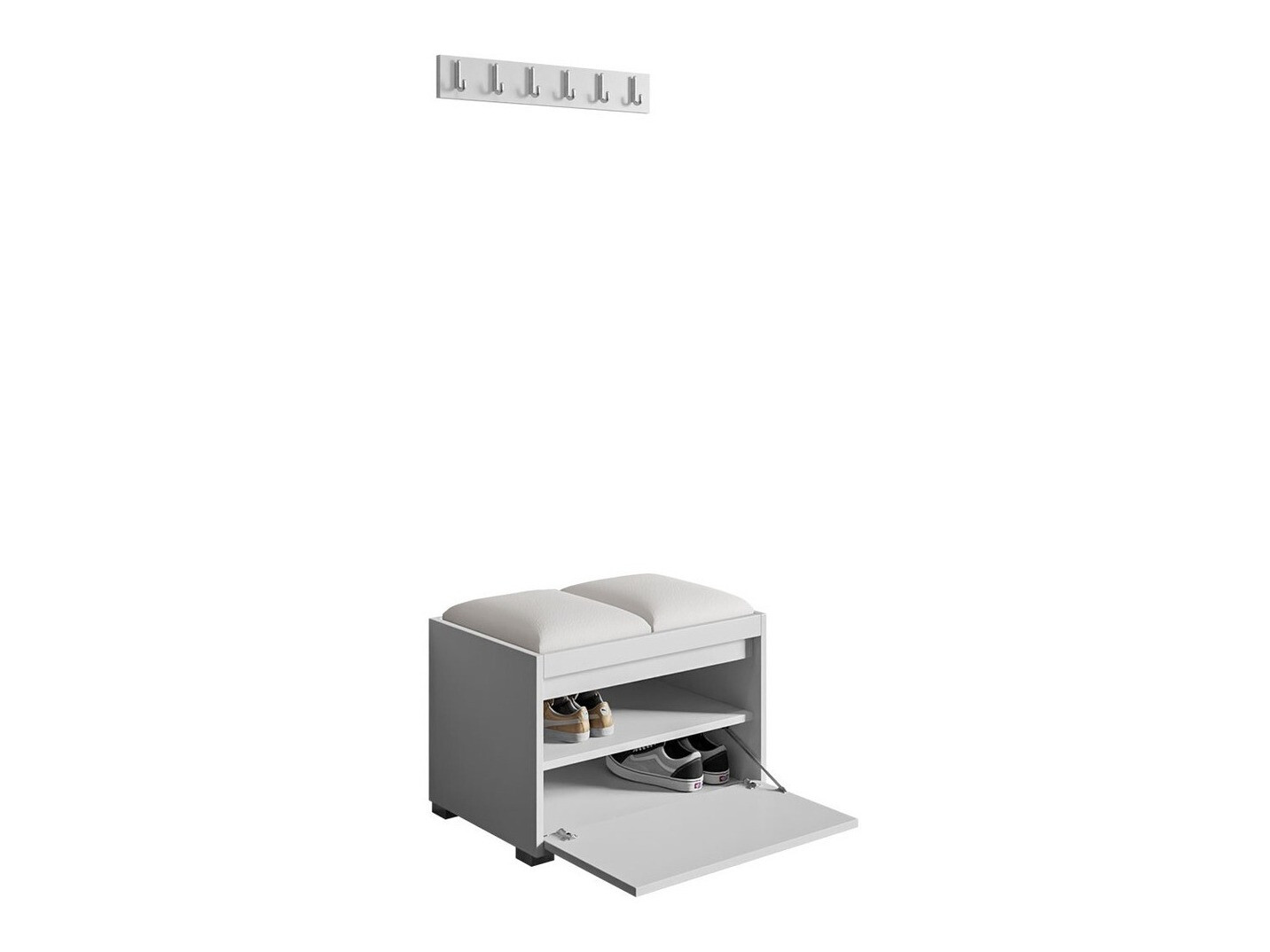 Komplet za predsobo Comfivo Pinus VI (Bela + Soft 017)