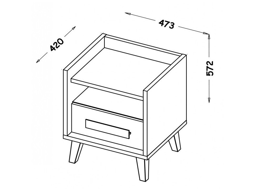 Nočna omarica Oderevu 110