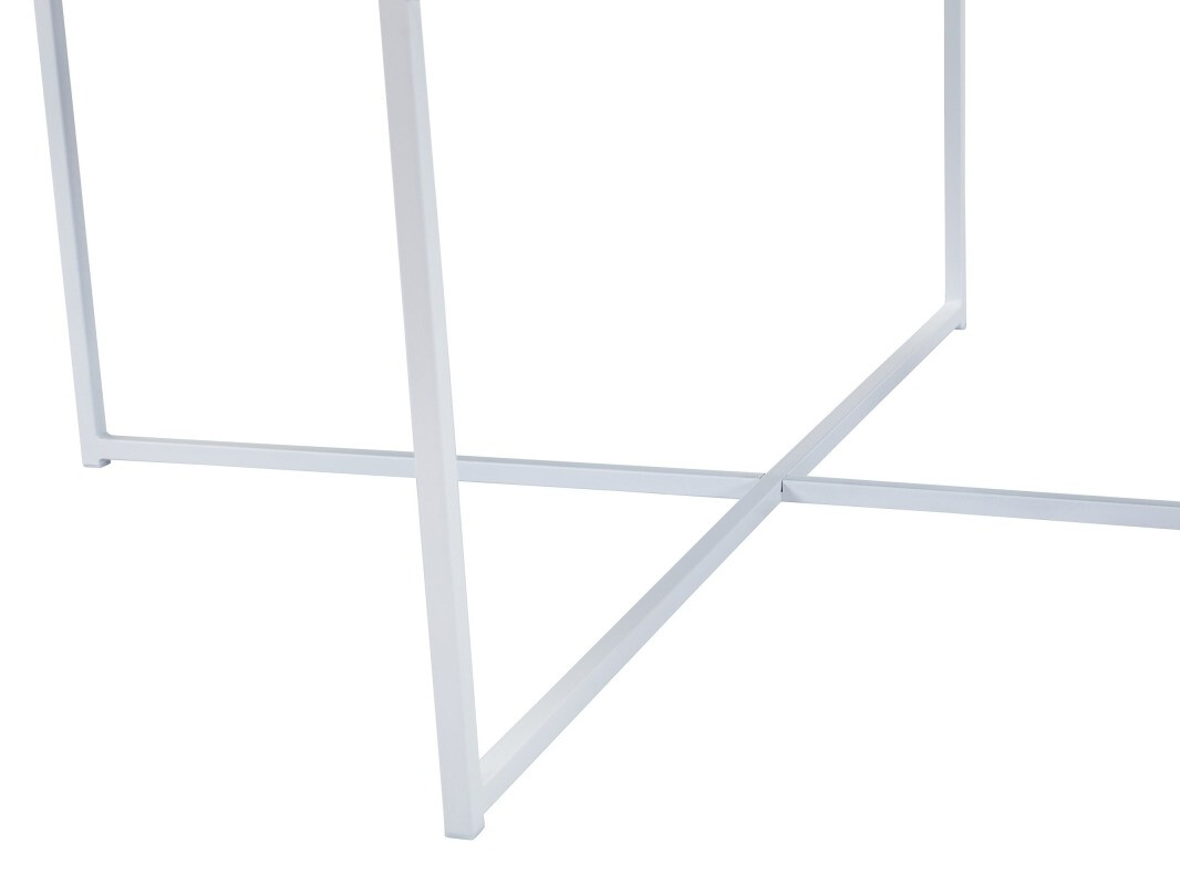 Klubska mizica Riverton 381 (Črni marmor + Bela)