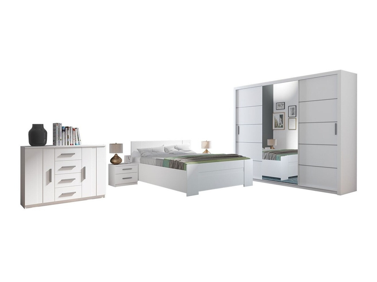 Komplet spalnic Catromi 116 (Bela)