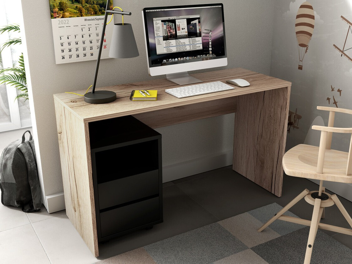 Pisalna miza Austin 347 (Lahki hrast + Črna)