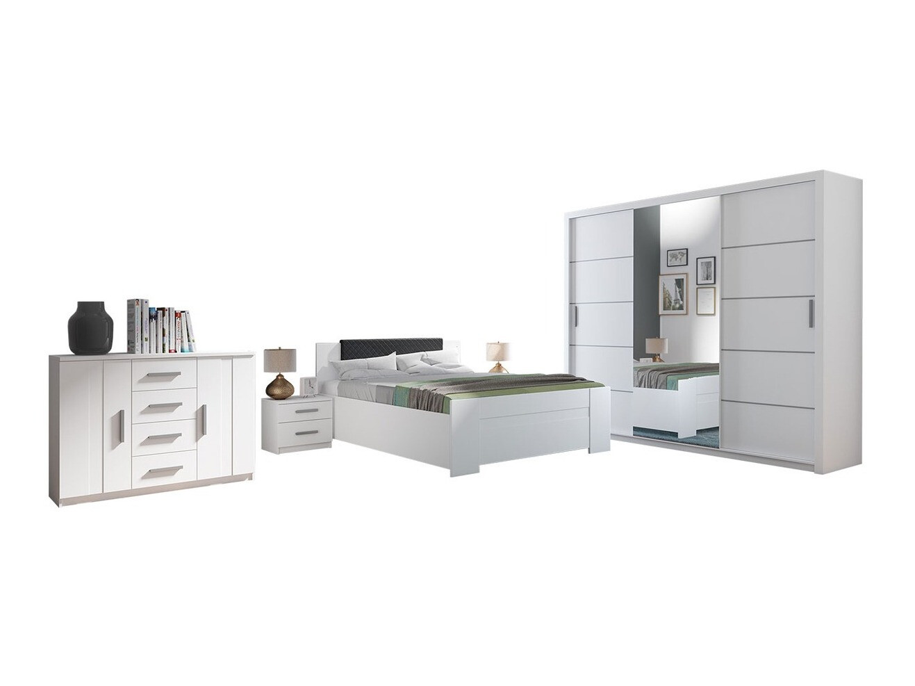 Komplet spalnic Catromi 116 (Bela + Soft Pik 011)