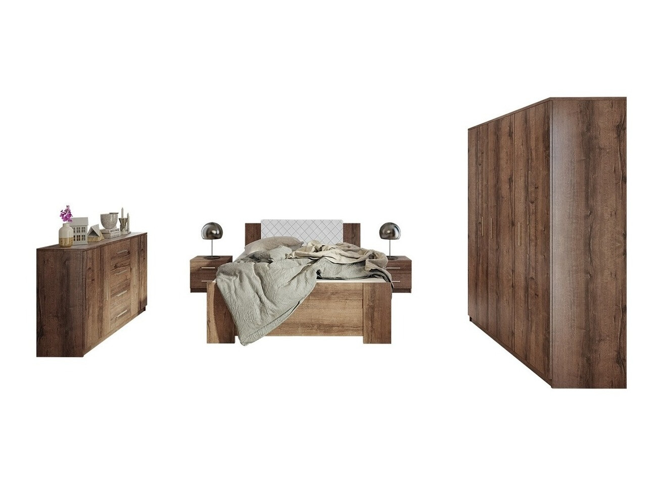 Komplet spalnic Catromi 123 (Monastery hrast + Soft Pik 017)