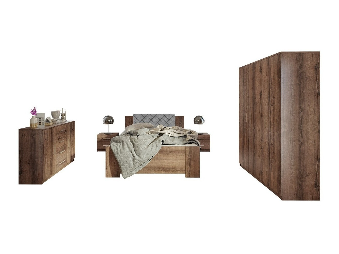 Komplet spalnic Catromi 123 (Monastery hrast + Soft Pik 029)