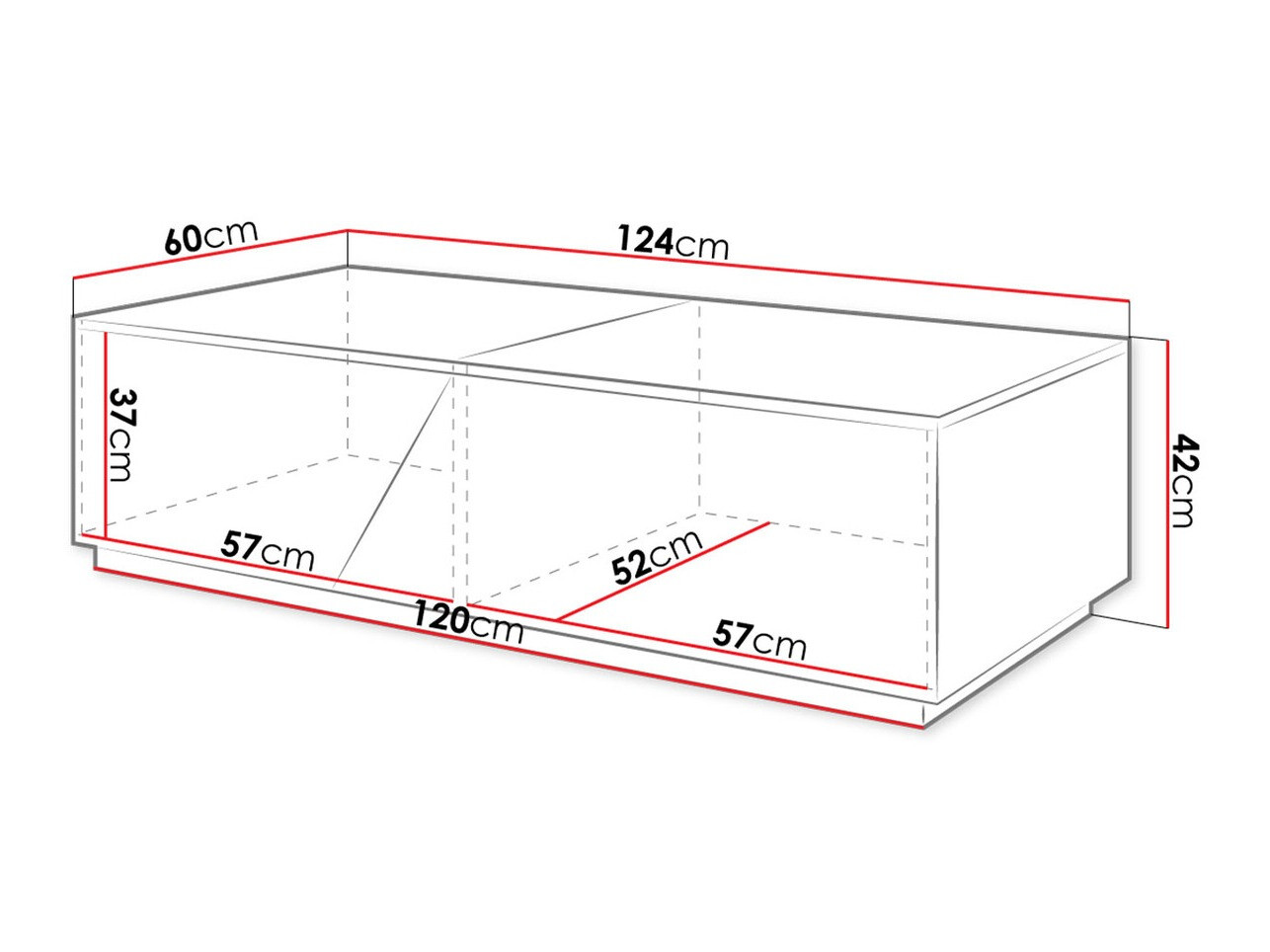 Klubska mizica Comfivo Daldune (Bela + Wotan hrast)