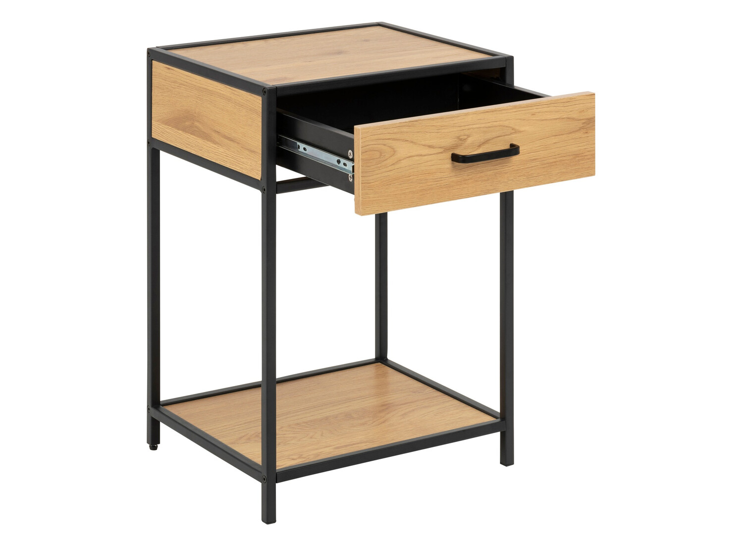 Nočna omarica Norsica Sevferi 128 (Divji hrast + Črna)