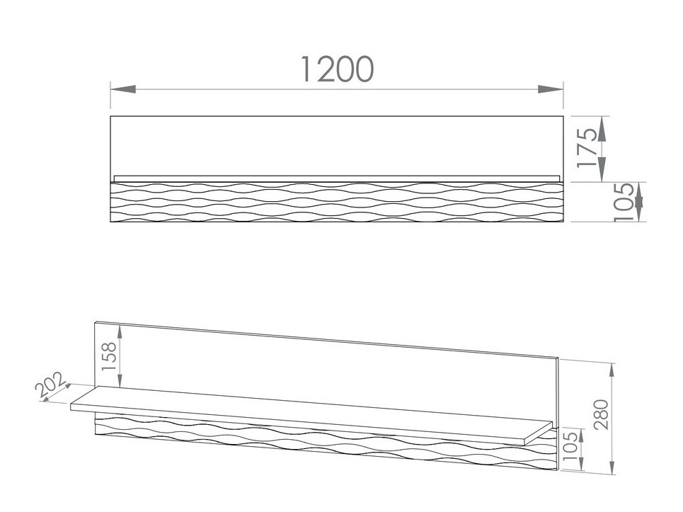 Stenska polica Flonole 111