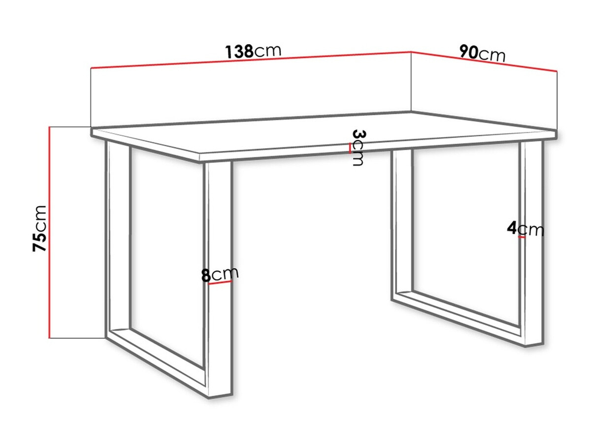 Miza Tucson 137 (Bela + Črna)