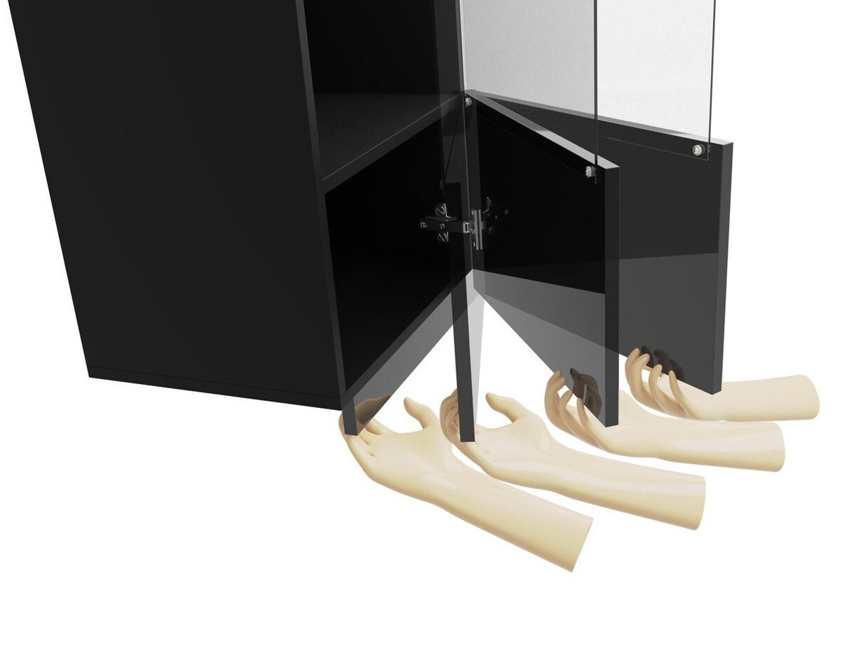 Stenska omarica Tivdalu 126 (Bela + Sijaj bela)