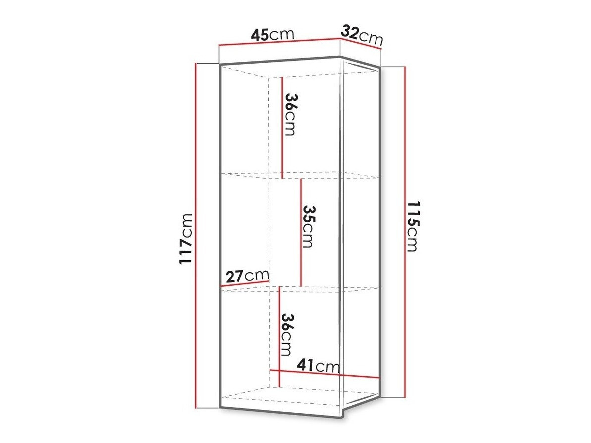 Stenska omarica Tivdalu 126 (Črna + Sijaj črna)