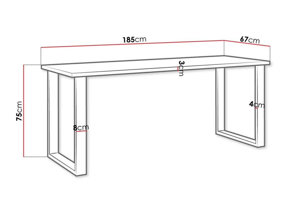 Miza Tucson 138 (Hrast lancelot + Črna)