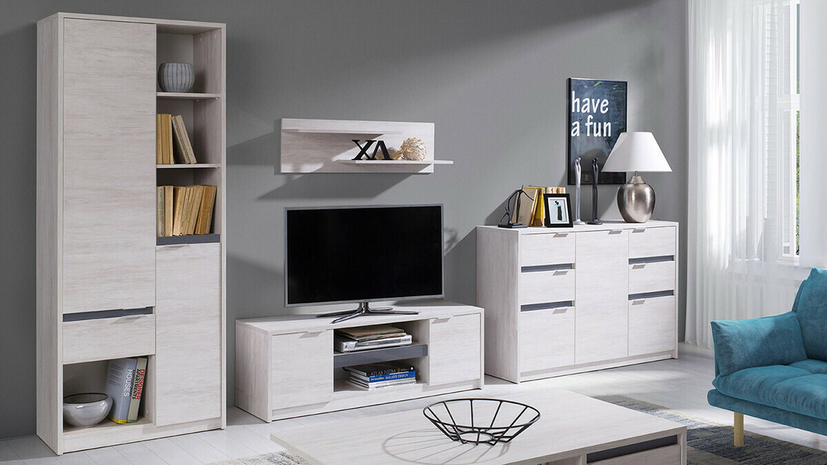 Regal Fivelbo 107 (Monastery hrast + Sijaj črna)