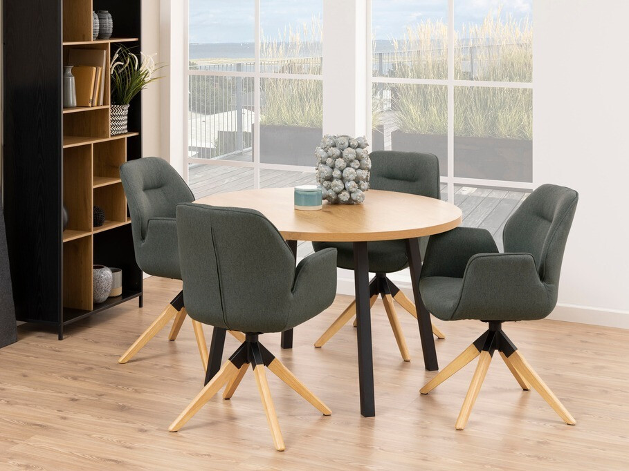 Stol Norsica 391 (Temno siva + Svetel les)