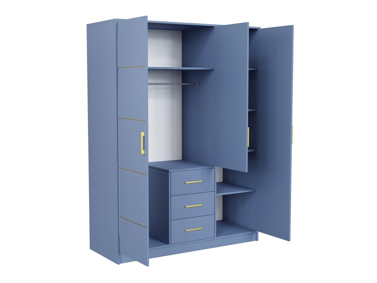 Komplet pohištva za spalnico Dortivu 154 (Modra + Inari 96)