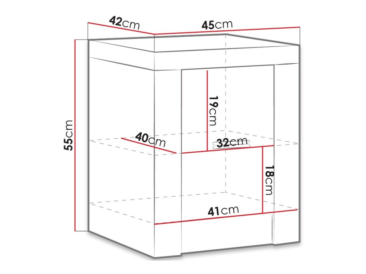 Nočna omarica Serfeno 118 (Temni jasen)