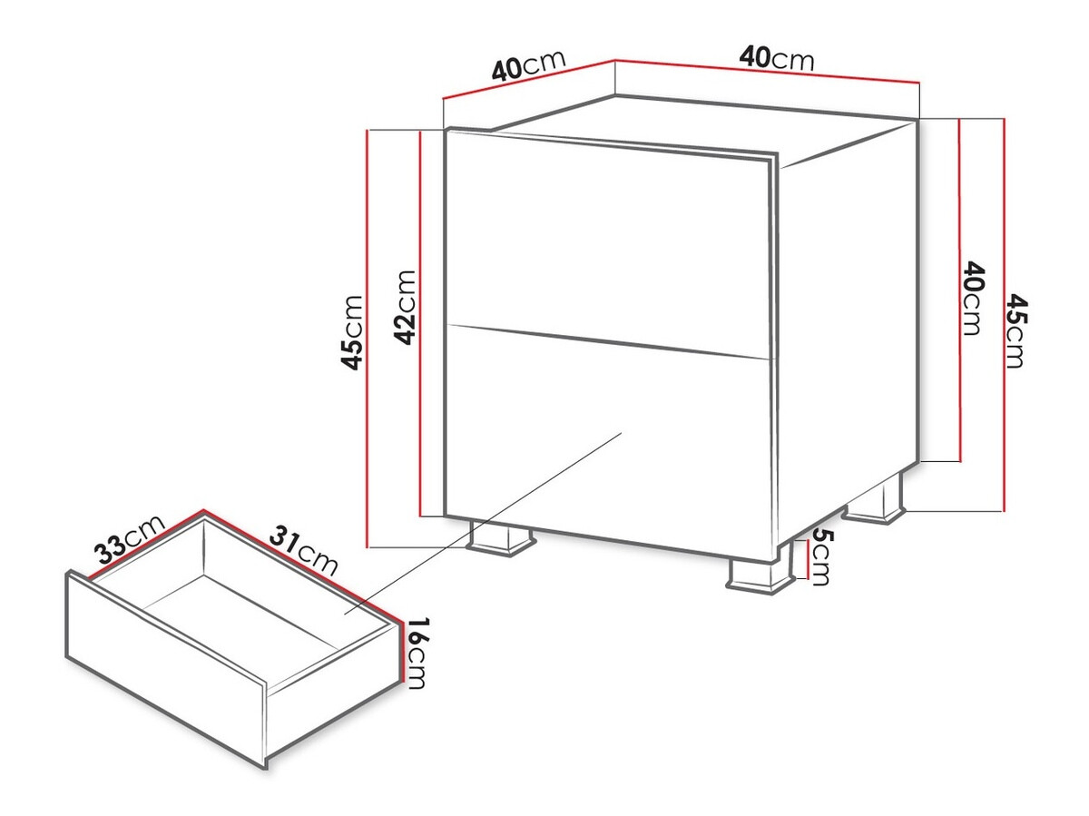Nočna omarica Tivdalu 127 (Zlati hrast)