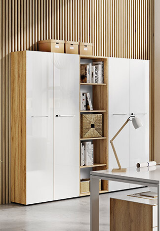 Regal Catcamu 104 (Sijaj bela + Navarra hrast)