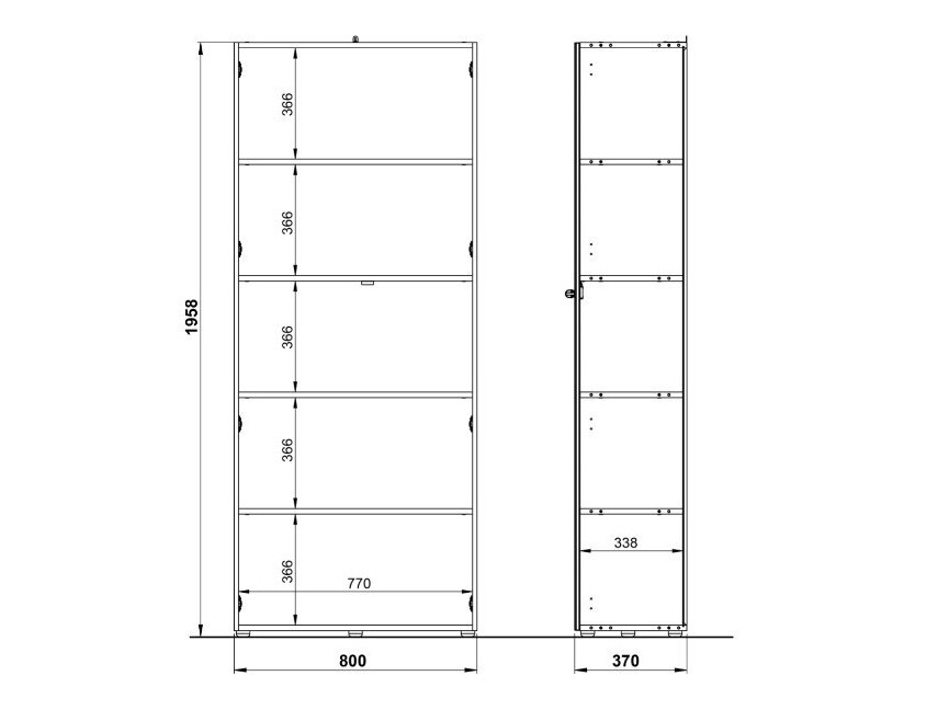 Regal Catcamu 104 (Sijaj bela + Navarra hrast)