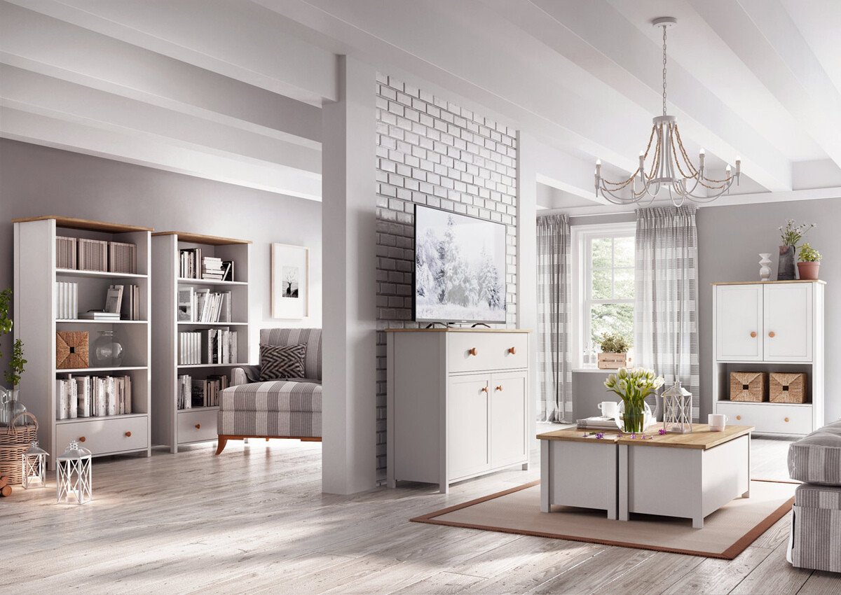 Regal Romelbo 142 (Bela + Hrast)