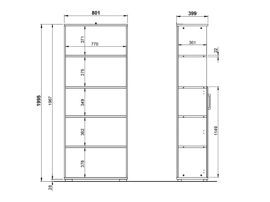 Regal Lartesi 103 (Grafit + Svetlo siva)