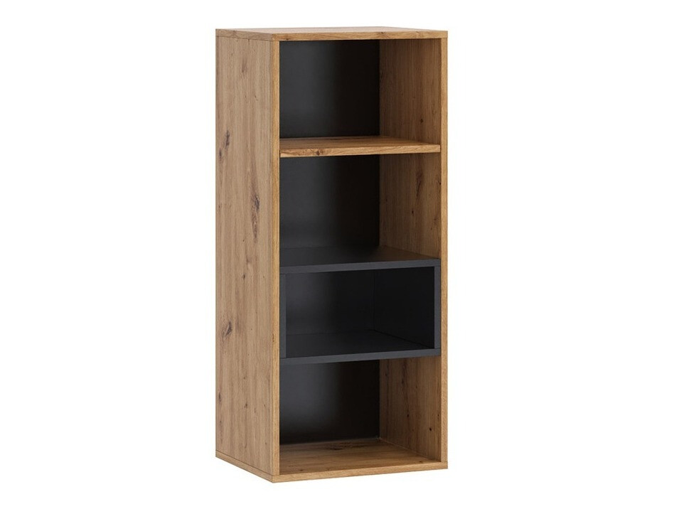 Stenska polica Baltesi 112 (Artisan hrast + Črna)