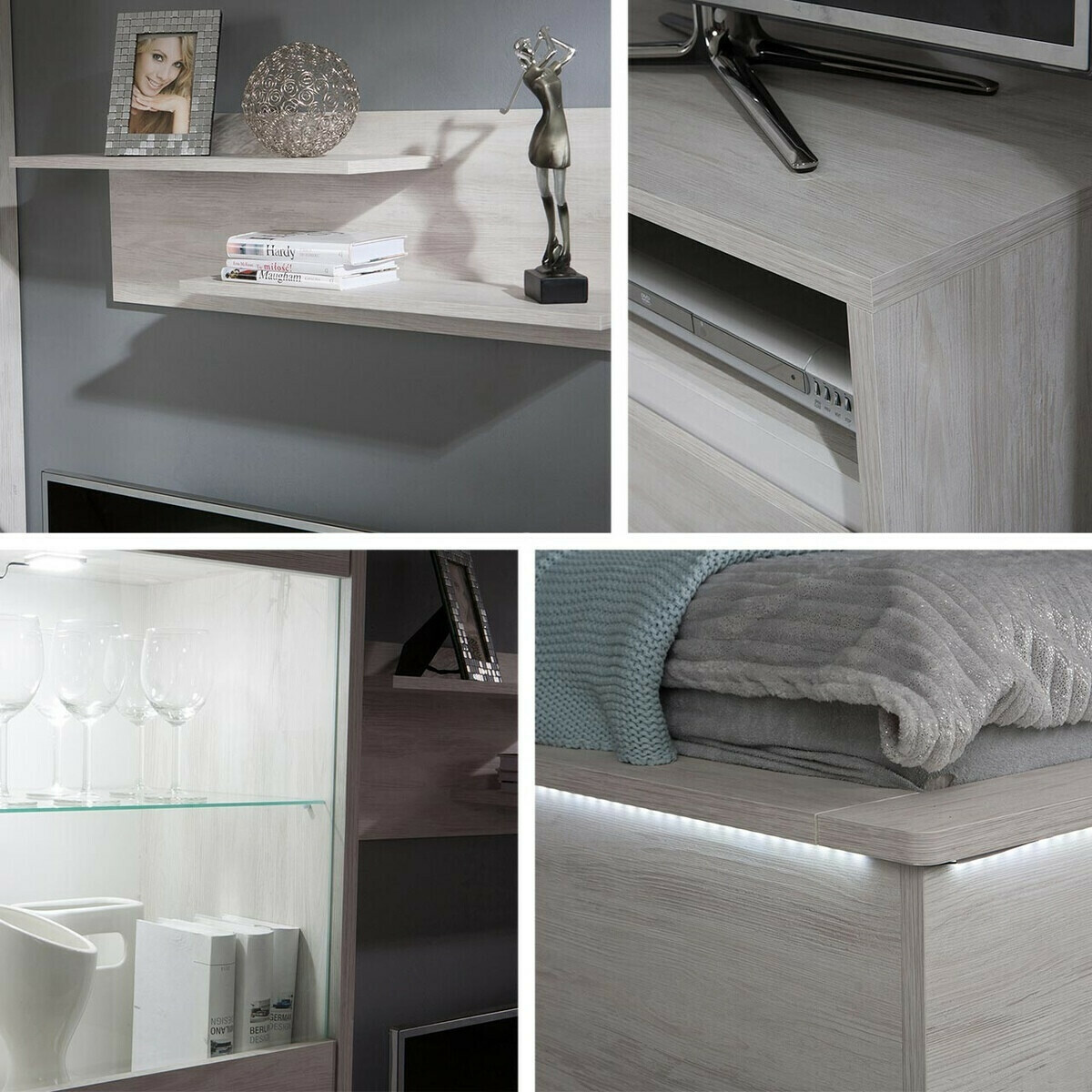 Komplet pisarniškega pohištva Fivelbo 116 (Monastery hrast + Sijaj črna)