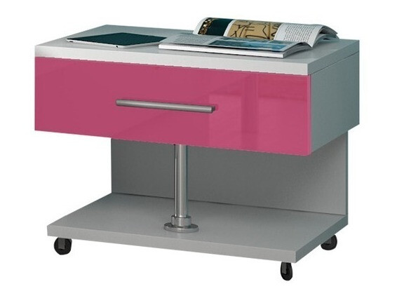 Komplet pohištva za otroško sobo Campus (Sijaj bela + Sijaj roza)