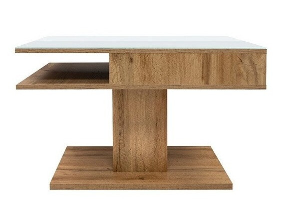 Klubska mizica Boston 208 (Wotan hrast + Bela)