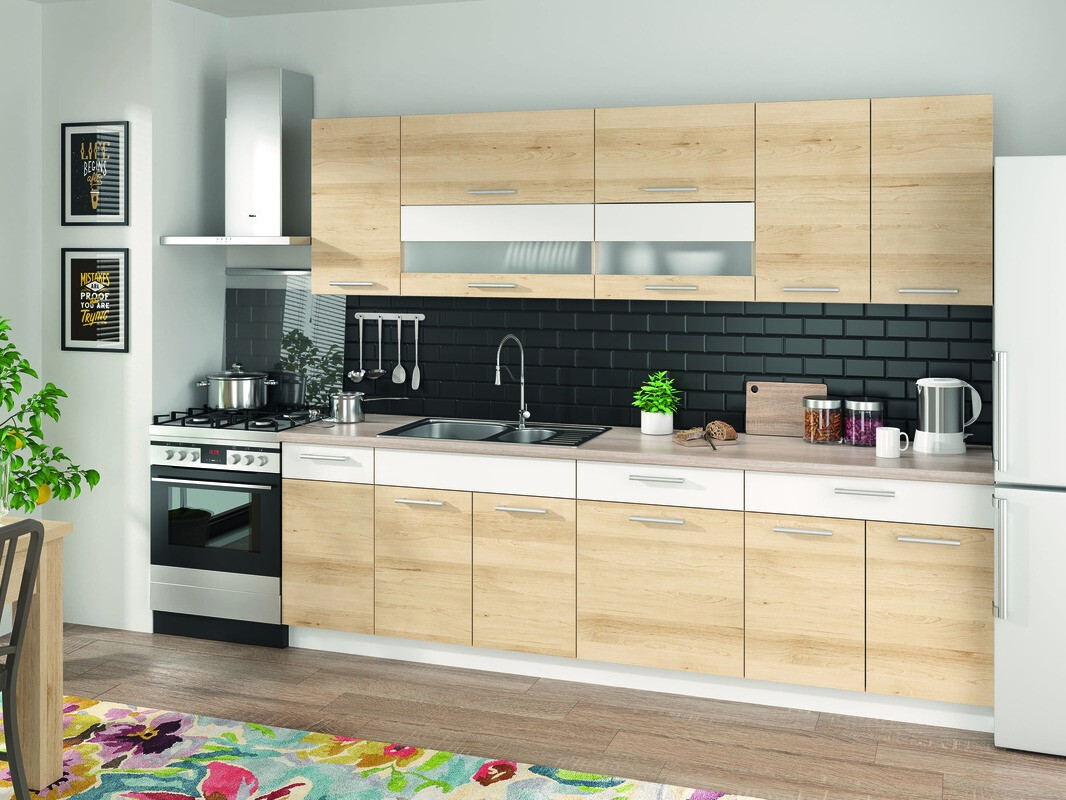 Modularna omarica za pomivalno korito z vrati Mode Beech 115