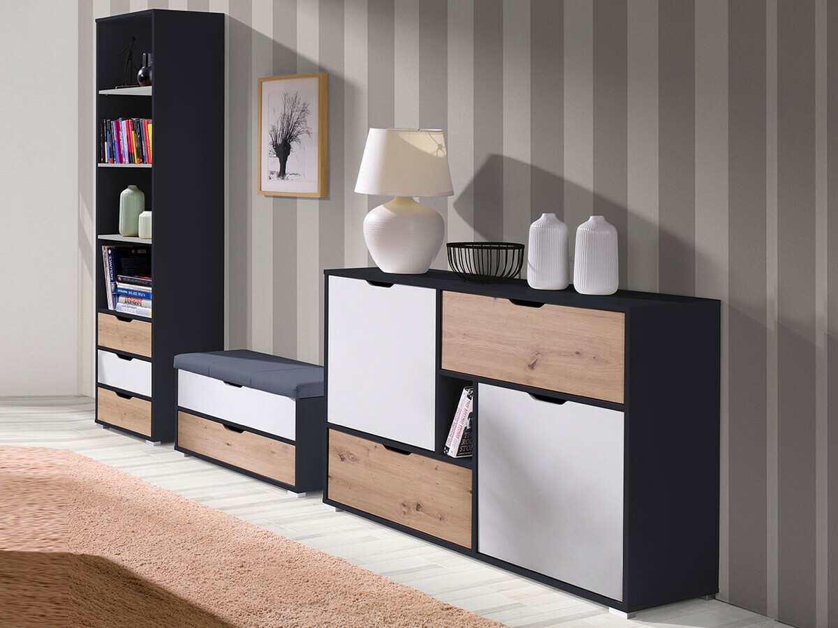 Klop z oblazinjenjem Providence H105 (Grafit + Artisan hrast + Bela + Avelline 101)