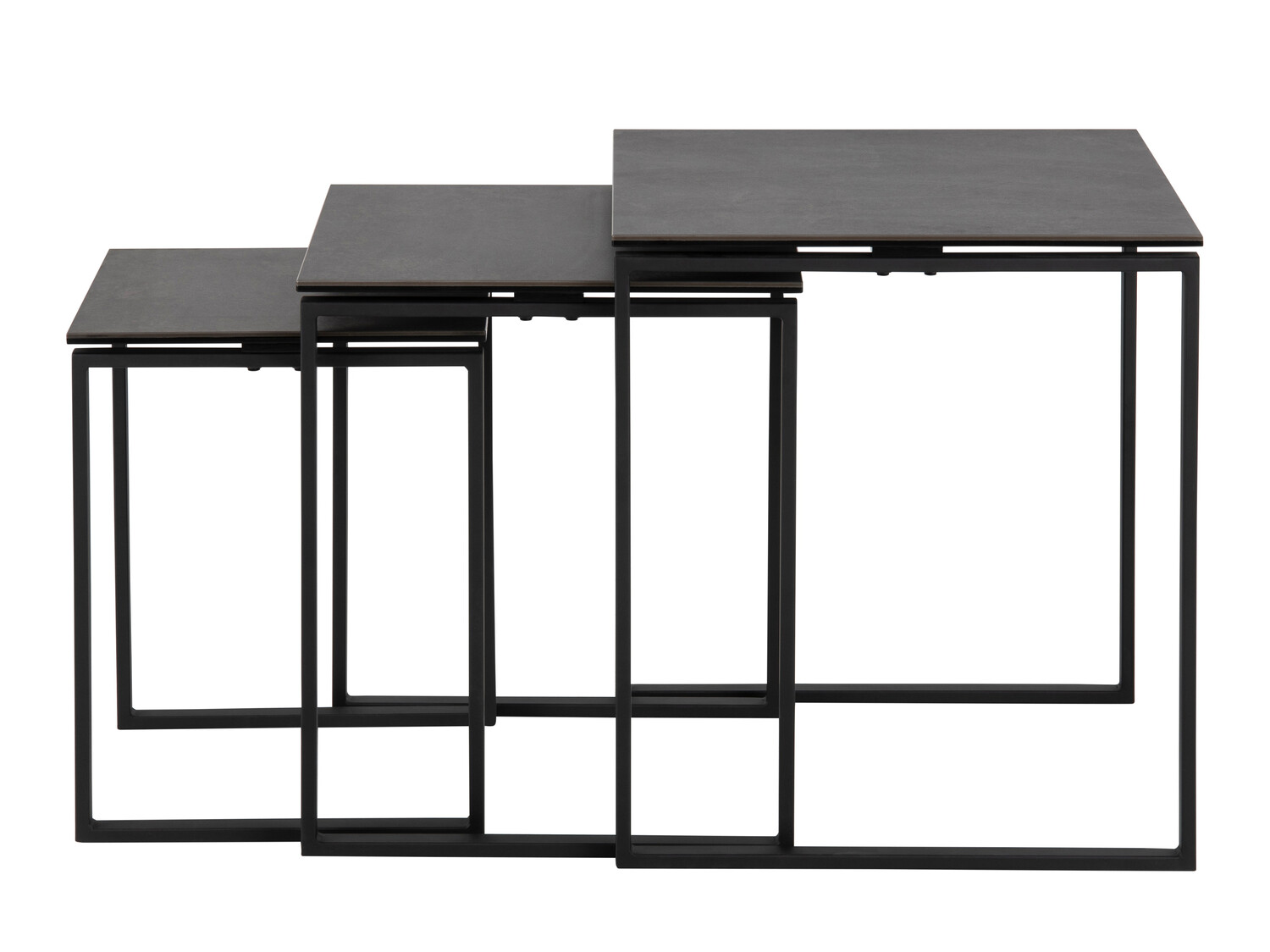 Komplet stranskih mizic Norsica 406 (Črna)